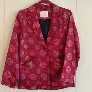 RARE Vintage DINO RICCO Brocade Satin Jacket - Blazer!